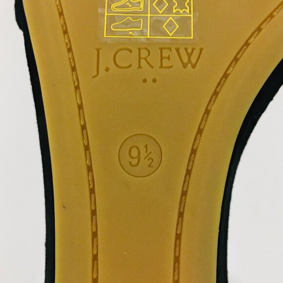 NEW! J. Crew Black Suede Kitten Demi-Wedge Sandals - 9.5 - Picture 9 of 9